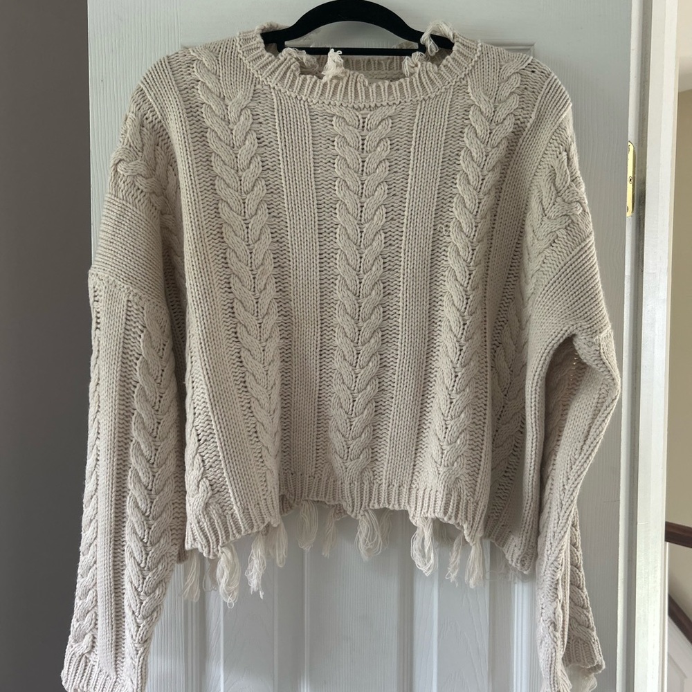 Cozy Cream Cable Knit Sweater